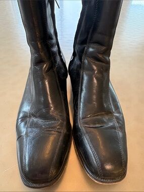 Florsheim Men's Black Square-Toe Leather Boots